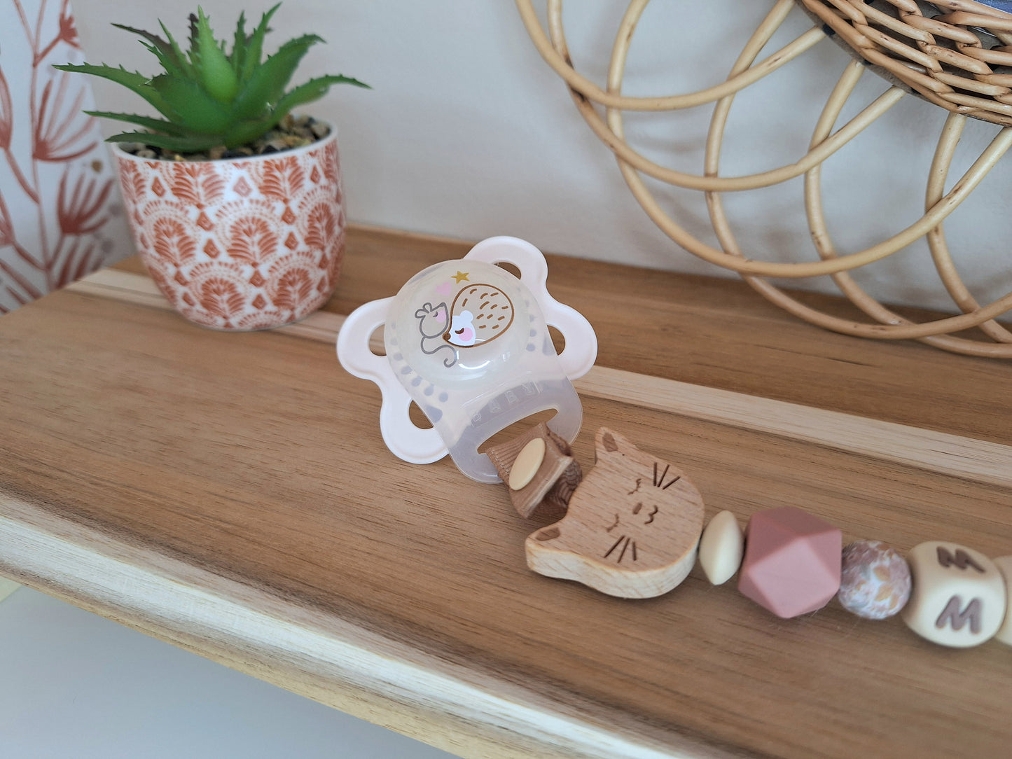 Duo attache tétine fantaisie & porte-clés assorti - Norme jouet