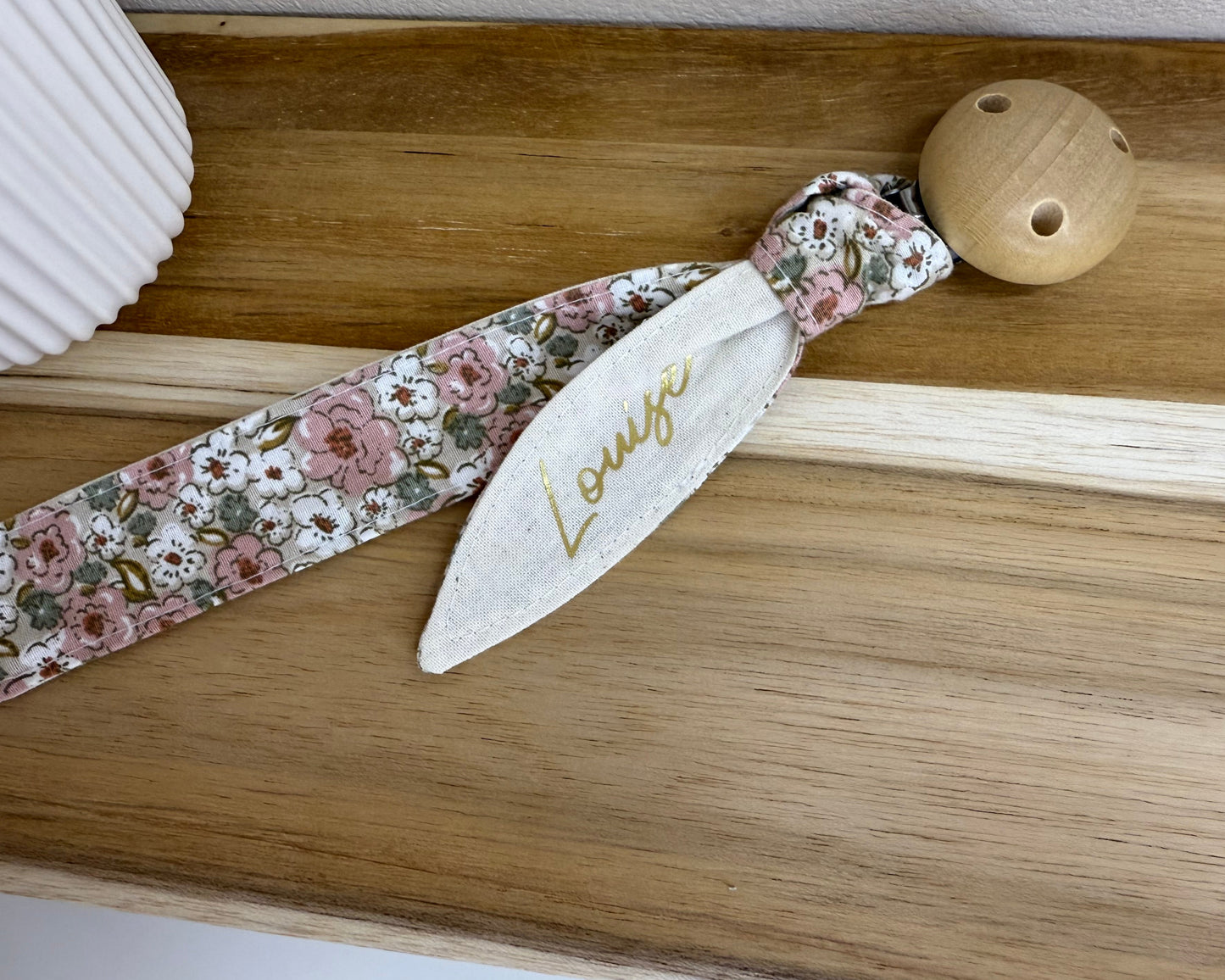 Attache tétine en tissu personnalisable