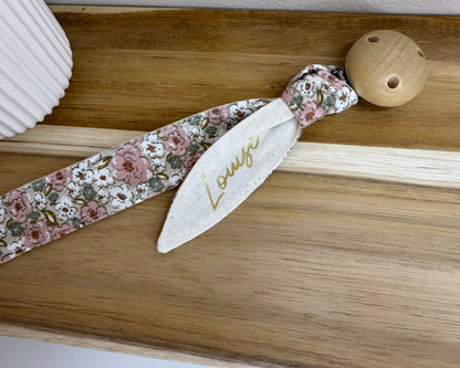 Attache tétine en tissu personnalisable