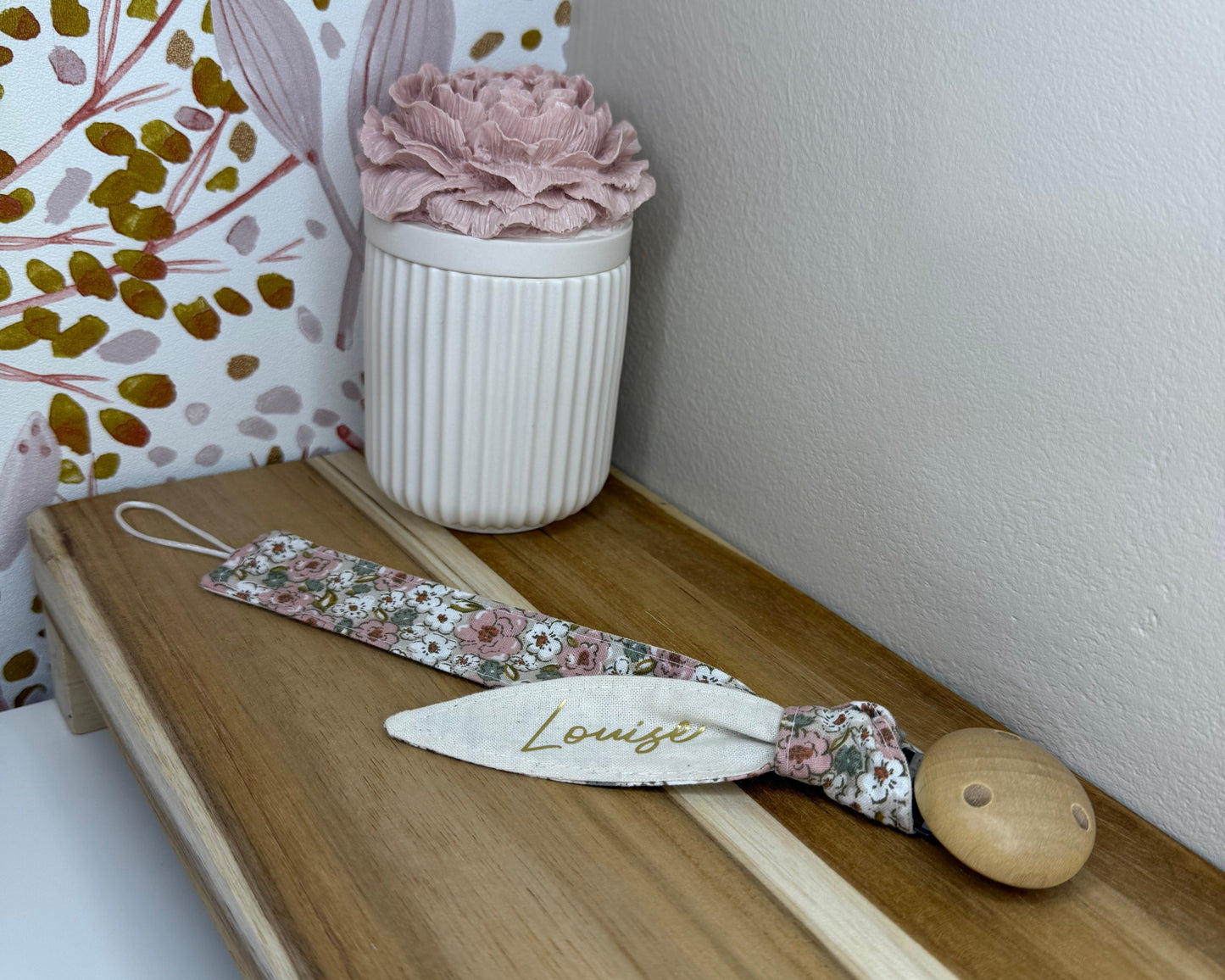 Attache tétine en tissu personnalisable