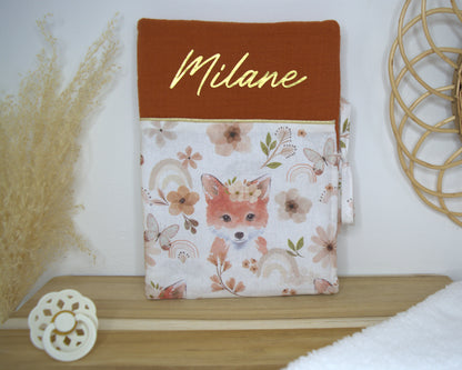 Protège carnet de santé personnalisé - Double gaze