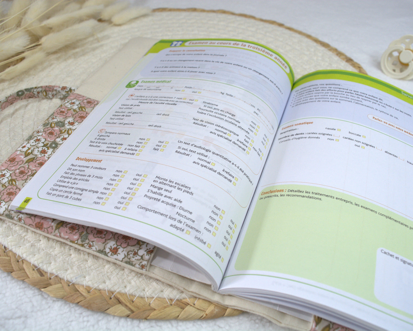 Protège carnet de santé personnalisé - Coton