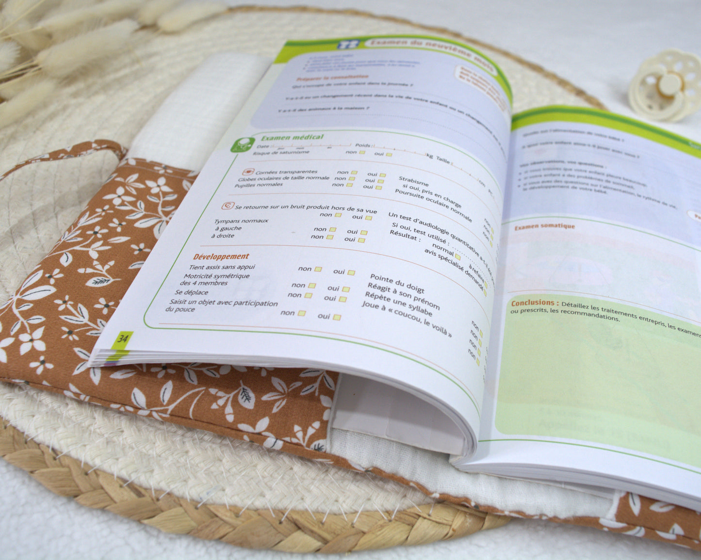 Protège carnet de santé personnalisé - Double gaze