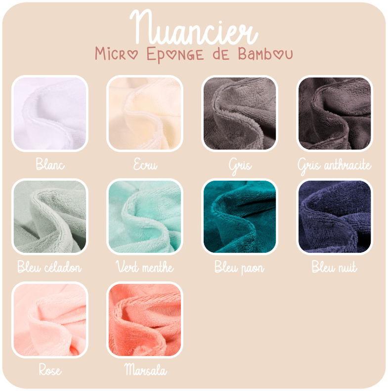 Lot de 7 lingettes lavables