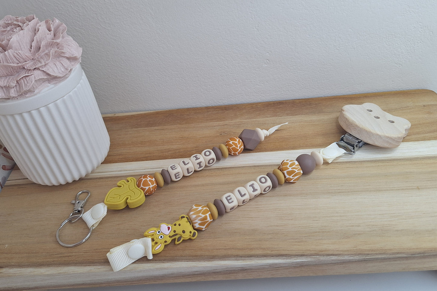 Duo attache tétine fantaisie & porte-clés assorti - Norme jouet